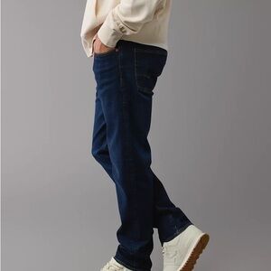 American Eagle - Men’s Airflex + Original Straight -Dark Rich Indigo Jeans